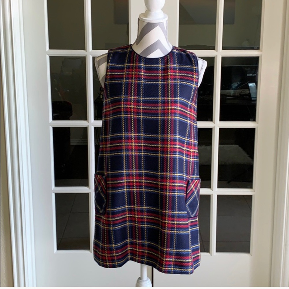 Brooks Brothers Fleece Plaid Sheath Dress